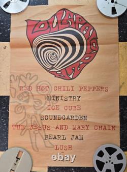 1992 Lollapalooza Promo Poster Pearl Jam Soundgarden RHCP Ministry JMC 36x24