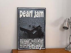 1993 Original Pearl Jam Eddie Vedder West Coast Concert Tour Poster Vtg Art Ames