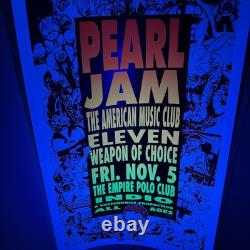 1993 Pearl Jam Poster LA Indio TAZ Signed #337/400 21x34 Mint No Ticketmaster