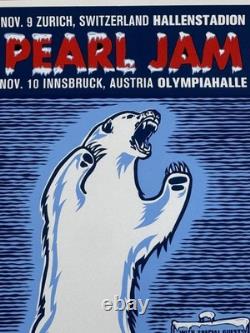 1996 Pearl Jam Poster Zurich Switzerland and Innsbruck Austria Ames Mint