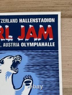 1996 Pearl Jam Poster Zurich Switzerland and Innsbruck Austria Ames Mint