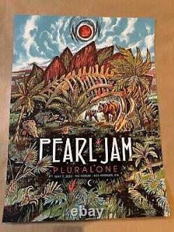 2 TWO! Pearl Jam Eddie Vedder Posters Los Angeles 2022 Love Correa SHIPPED FREE