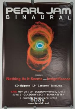 2000 Pearl Jam Binaural Live London Wembley Arena Giant Subway Poster 60 x 40