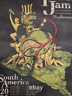 2005 Pearl Jam Tour Poster Chile, Buenos Aires, Rio de Janeiro, South America