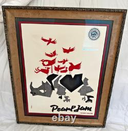 2006 Pearl Jam Santa Barbara Poster Ames Bros with Sonic Youth Framed