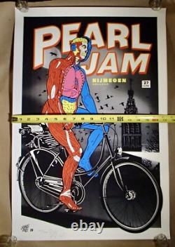 2010 Ames Bros PEARL JAM concert poster 6/27 Nijmegen Holland SIGNED & NUMBERED