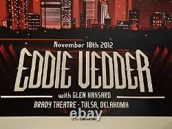 2012 EDDIE VEDDER pearl jam TULSA OKLAHOM concert poster Munk ONE no ames bros