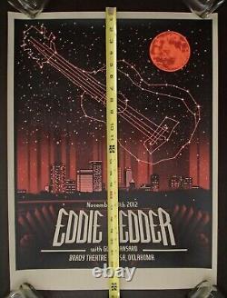 2012 EDDIE VEDDER pearl jam TULSA OKLAHOM concert poster Munk ONE no ames bros