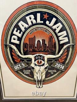 2014 PEARL JAM Steer Longhorn Austin Texas Poster, Austin City Limits 10/5/2014