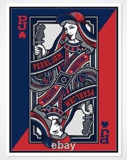 2016 Pearl Jam Fenway Park Boston Screen Print Concert Poster Mark 5 Red Sox