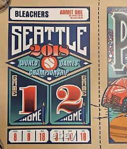 2018 Official Pearl Jam Tour Poster Seattle 8/8/18 & 8/10/18 Brad Klausen Green