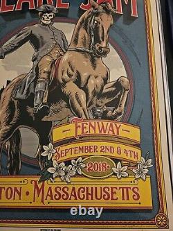 2018 Pearl Jam Ian Williams Boston Fenway Poster