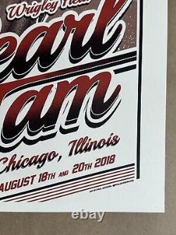 2018 Pearl Jam Wrigley Field Chicago Screen Print Concert Poster Paul Jackson
