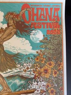 2022 Ohana Festival Eddie Vedder Pearl Jam AP Poster Signed/#'d By Ben Brown