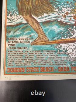 2022 Ohana Festival Eddie Vedder Pearl Jam AP Poster Signed/#'d By Ben Brown