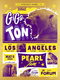 2022 PEARL JAM Gigaton Los Angeles Poster Lakers Variant Ames Bros Sold Out