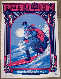 2022 Pearl Jam Poster Camden Nj Philadelphia S/n Mint Ames Bros