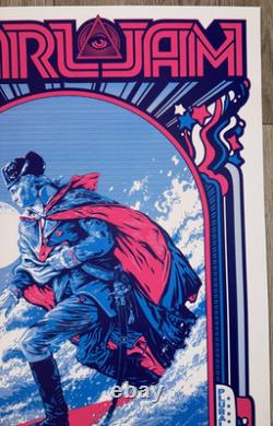 2022 Pearl Jam Poster Camden Nj Philadelphia S/n Mint Ames Bros
