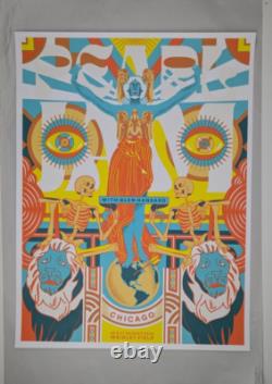2024 Pearl Jam MISPRINT Poster Justine McAllister Wrigley Chicago ONE OF A KIND