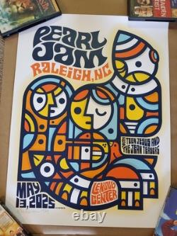 2025 Pearl Jam Raleigh Artist Edition Poster