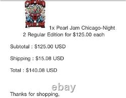 AMES BROS Pearl Jam Chicago Night 2 AP 9/7/2023 Poster Signed Numbered LE 155