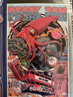 AUTOGRAPHED-PEARL JAM 2022 Hyde Park Concert Poster Mike McCready/Stone Gossard