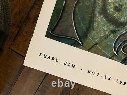 Alessandro Locchi 1996 Pearl Jam Concert Poster In Palasport, Roma Italy