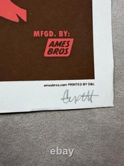 Ames Bros Destroyers Giant Robot Brand Poster SIGNED! Rare! Pearl Jam