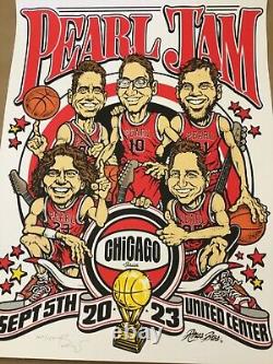 Ames Pearl Jam poster Chicago 2023 AE Sperry Klausen Emek Phish Dave Matthews U2