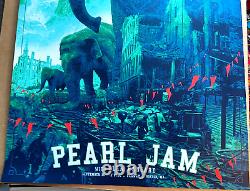 Authentic PEARL JAM Fenway Boston 2024 Screen Print AP Poster SIGNED S/N #/300