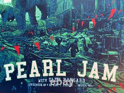 Authentic PEARL JAM Fenway Boston 2024 Screen Print AP Poster SIGNED S/N #/300