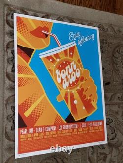 Bonnaroo Poster 2016 Signed, #/120 Pearl Jam Dead & Co Manchester TN OFFICIAL