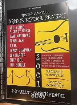 Bridge School Benefit (15th)2001 Pearl Jam Neil Young Dave Matthews Poster