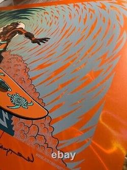 Dreamtime Surfing Art Print Justin Hampton Lava Foil Variant Edition Pearl Jam