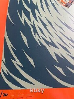 Dreamtime Surfing Art Print Justin Hampton Lava Foil Variant Edition Pearl Jam