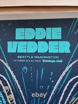 EDDIE VEDDER AP Variant Signed Numbered Seattle Travis Price Poster Pearl Jam