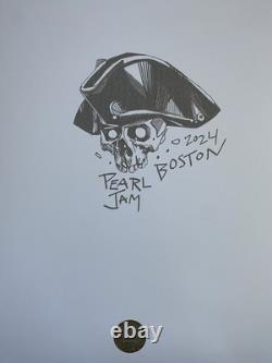 EDDIE VEDDER AUTOGRAPHED PEARL JAM SEPT 2024 FENWAY PARK BOSTON 18x24 POSTER