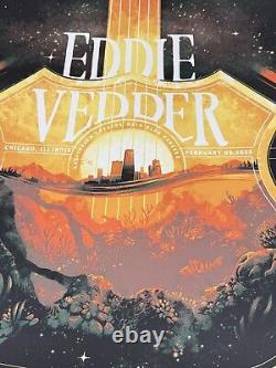 EDDIE VEDDER CHICAGO POSTER Auditorium Theatre 2/9/2022 BELLA GRACE Pearl Jam