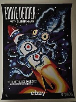 EDDIE VEDDER INGLEWOOD CA 2022 MUNK ONE Signed s/n PEARL JAM Poster Screenprint