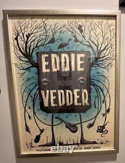 EDDIE VEDDER2/22/2014 (QPAC/BRISBANE, AUSTRALIA) SHOW POSTER (Jeff Soto) FRAMED