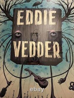 EDDIE VEDDER2/22/2014 (QPAC/BRISBANE, AUSTRALIA) SHOW POSTER (Jeff Soto) FRAMED