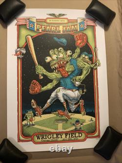 EMEK PEARL JAM Concert Poster 7/19/13 Wrigley Field Chicago 2013 Show Edition