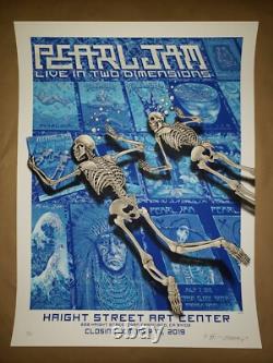 EMEK Pearl Jam Live in Two Dimensions SIGNED Poster Screen Print #32/115 Vedder