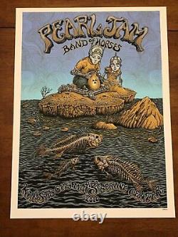 EMEK Pearl Jam poster Kansas 2010 SE NM Sperry Klausen Emek Phish Band OF Horses