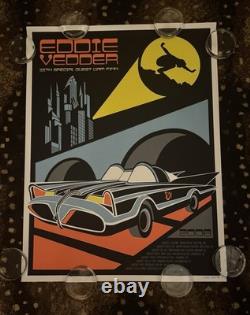 Eddie Vedder 2008 Solo Tour Brad Klausen Batmobile Poster Pearl Jam Batman