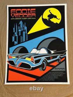 Eddie Vedder 2008 Summer Tour Brad Klausen Batmobile Poster
