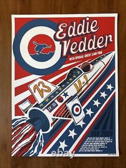 Eddie Vedder 2009 Solo Tour Poster Brad Klausen D&L Pearl Jam