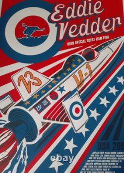 Eddie Vedder 2009 Solo Tour Poster Evel Rocket Brad Klausen! Pearl Jam