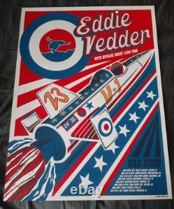 Eddie Vedder 2009 Solo Tour Poster Evel Rocket Brad Klausen! Pearl Jam