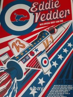Eddie Vedder 2009 Solo Tour Poster Evel Rocket Brad Klausen! Pearl Jam
